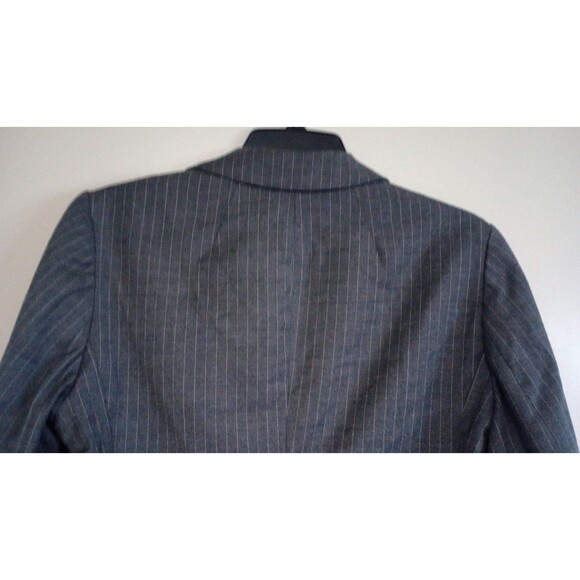 Women's Talbots Wool Blend Gray Grey Pinstripe Blazer, Size 12P - Picture 8 of 12